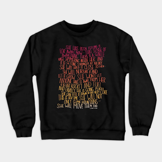 Her Time - Lang Leav Crewneck Sweatshirt by missmitchie